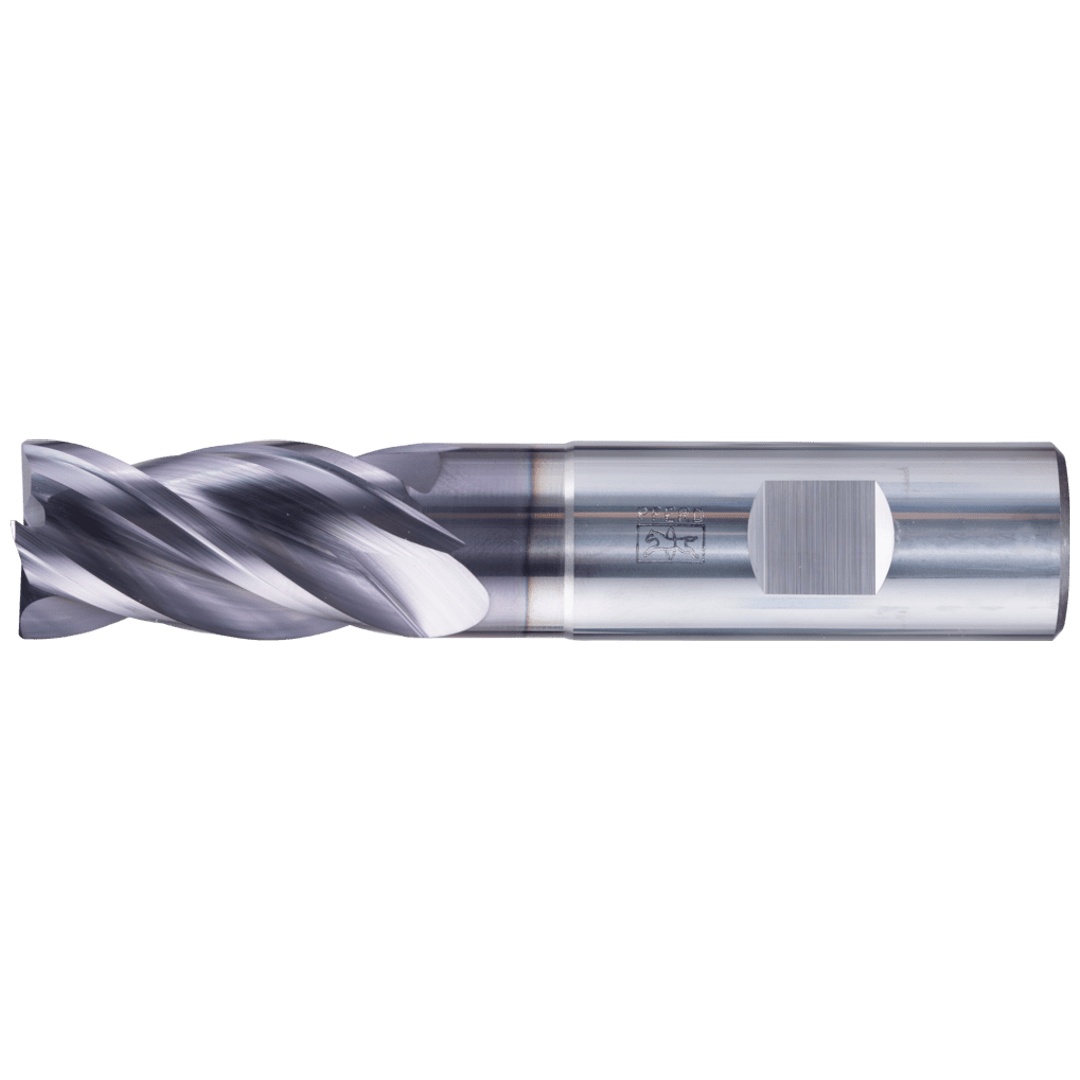 PFERD TOOLS VHM Eckfräser lang 4 Schneiden Ø 20 mm 45° Fase TiAlN Schaft HB Universal Line Schruppen Schlichten Nuten