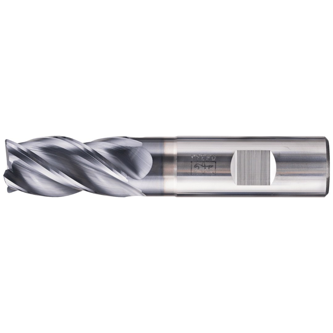 PFERD TOOLS VHM Eckfräser lang 4 Schneiden Ø 20 mm Radius 1,0 mm TiAlN Schaft HB Universal Line Schruppen Schlichten Nuten