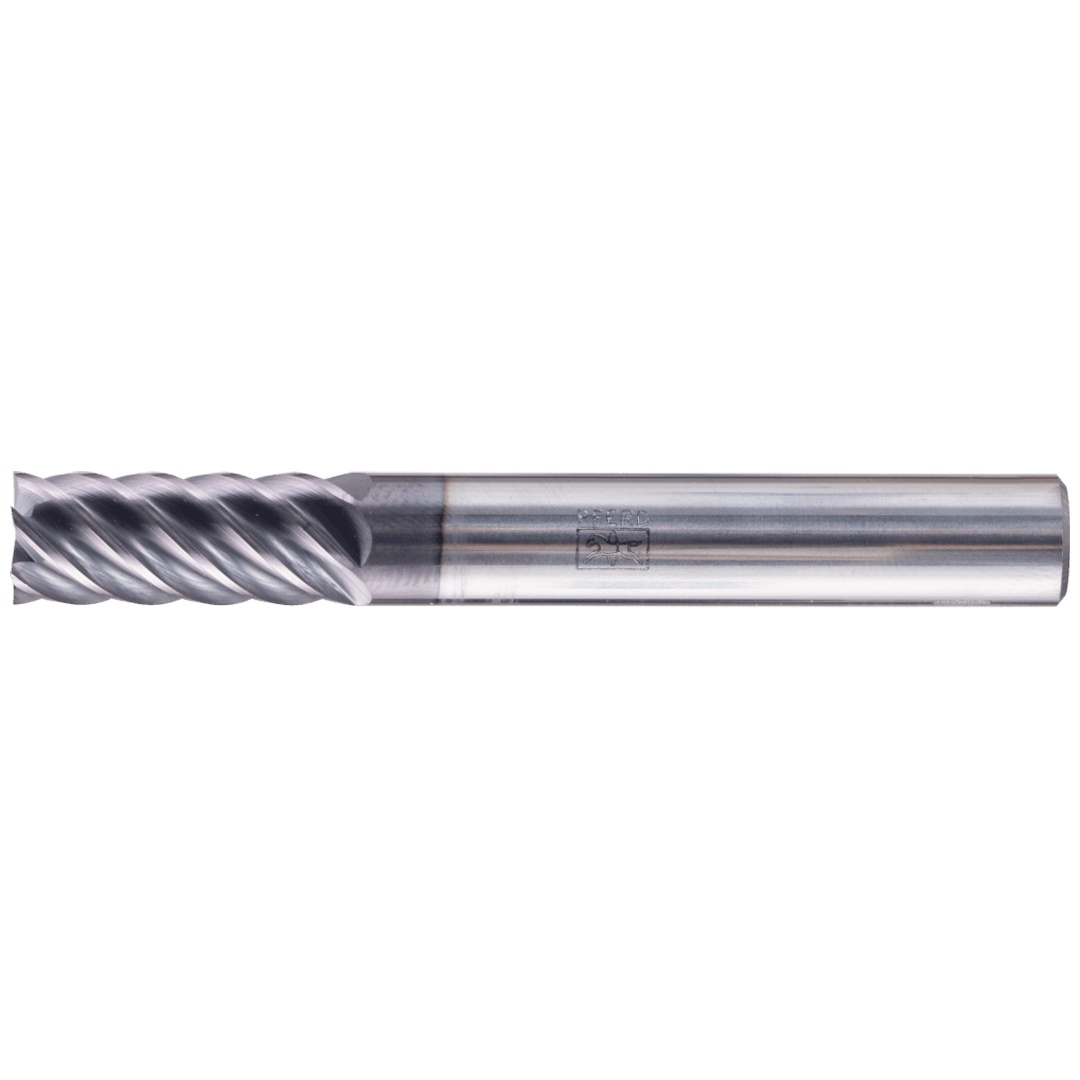 PFERD TOOLS VHM Eckfräser lang 6 Schneiden Ø 8 mm scharf TiAlN Schaft HA Universal Line Schlichten Besäumen