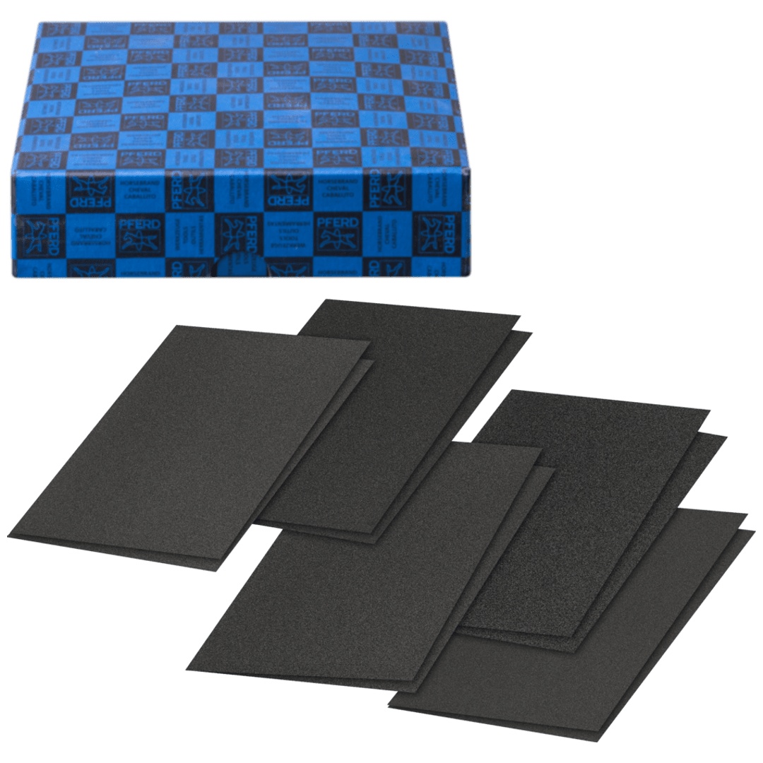 PFERD TOOLS Set 10-tlg. Gewebe Schleifbogen Korund 230x280mm BG BL A40,80,100,120,180 universell