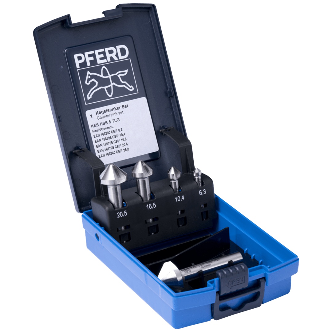 PFERD TOOLS HSS-Kegelsenker-Set 5-tlg. DIN 335 C 90°