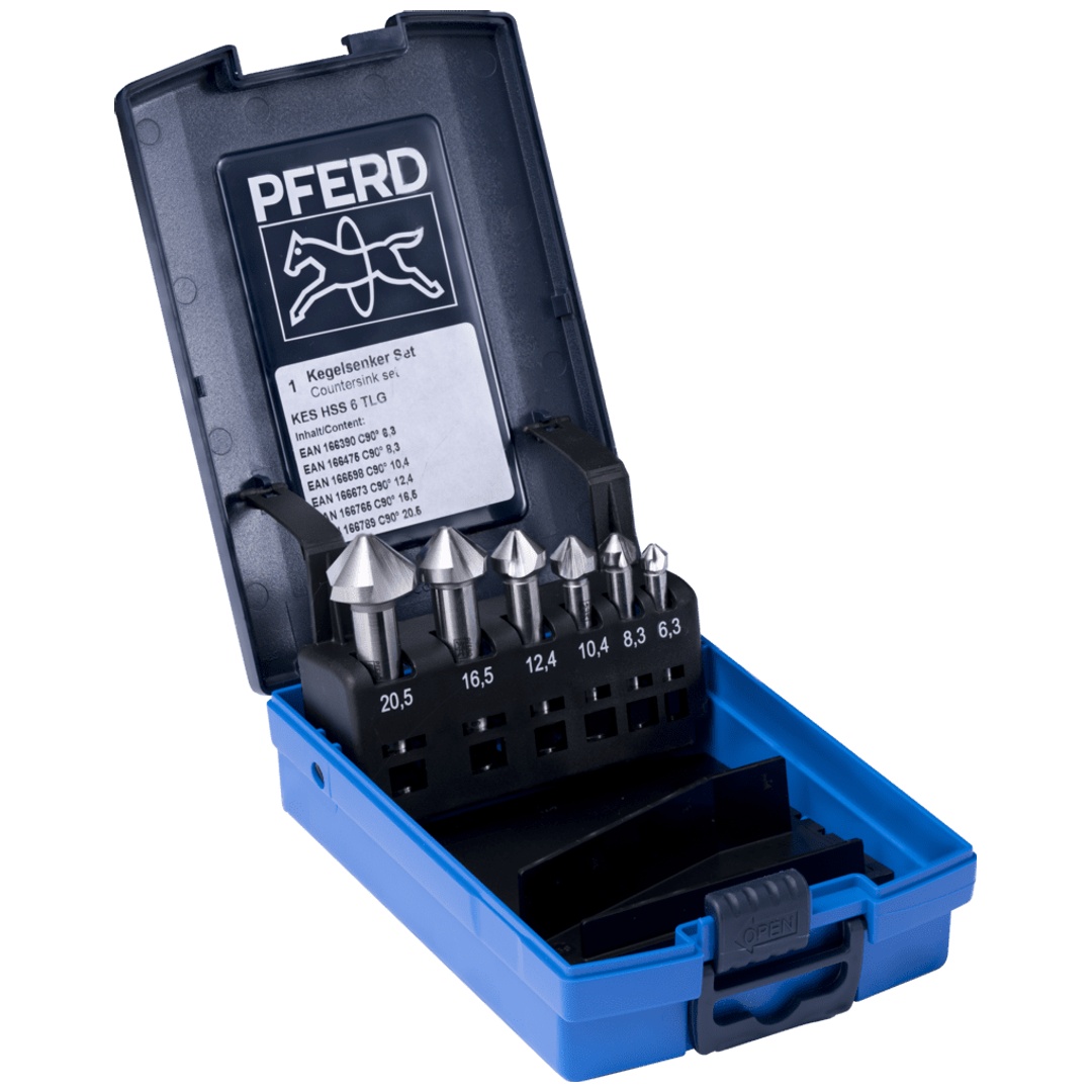 PFERD TOOLS HSS-Kegelsenker-Set 6-tlg. DIN 335 C 90°