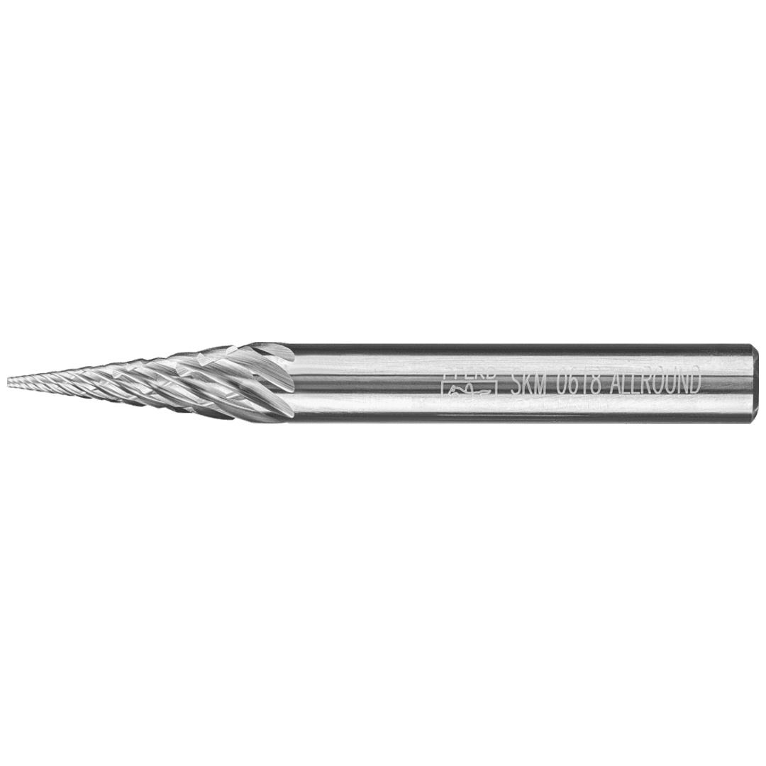 PFERD TOOLS Hartmetall Hochleistungsfrässtift ALLROUND Spitzkegel SKM Ø 06x18mm Schaft-Ø 6mm universal grob