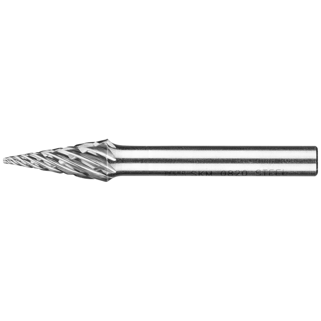PFERD TOOLS Hartmetall Hochleistungsfrässtift STEEL Spitzkegel SKM Ø 08x20mm Schaft-Ø 6 mm für Stahl