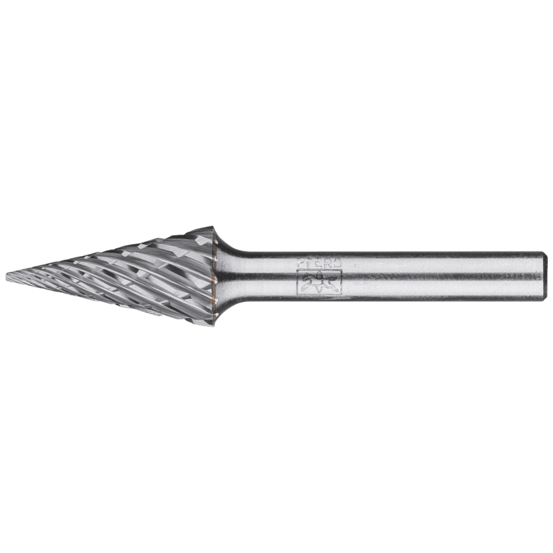 PFERD TOOLS Hartmetall Hochleistungsfrässtift STEEL Spitzkegel SKM Ø 12x25 mm Schaft-Ø 6 mm für Stahl