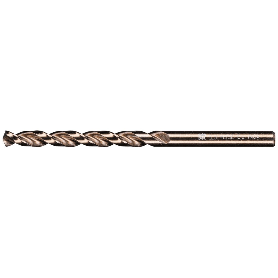 PFERD TOOLS Spiralbohrer INOX Ø 5,3 mm HSS-E Co5 N DIN 338 135° für zähe und harte Werkstoffe