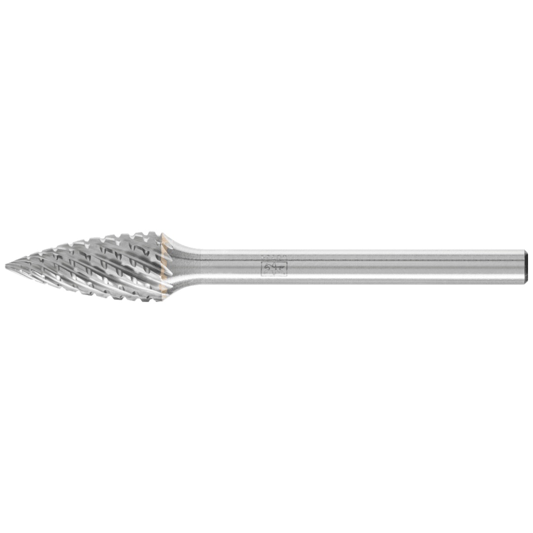 PFERD TOOLS Hartmetall Hochleistungsfrässtift Spitzbogen SPG Ø 06x13 mm Schaft-Ø 3 mm TITANIUM für Titan