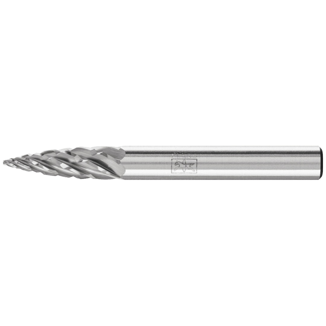 PFERD TOOLS Hartmetall Hochleistungsfrässtift STEEL Spitzbogen SPG Ø 06x18 mm Schaft-Ø 6 mm für Stahl