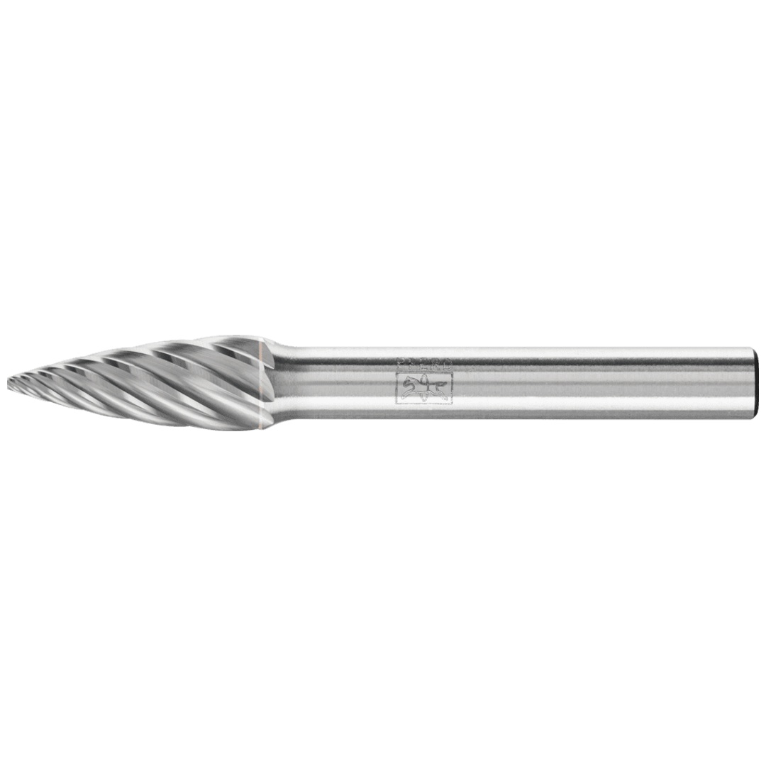 PFERD TOOLS Hartmetall Hochleistungsfrässtift INOX Spitzbogen SPG Ø 08x20mm Schaft-Ø 6 mm für Edelstahl