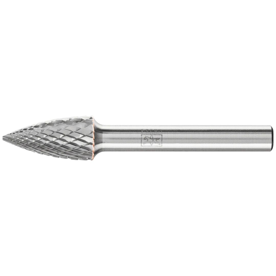 PFERD TOOLS Hartmetall Frässtift Spitzbogen SPG Ø 10x20mm Schaft-Ø 6 mm Z4 universal mittel fein