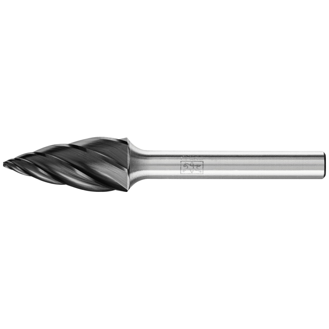 PFERD TOOLS Hartmetall Hochleistungsfrässtift ALU Spitzbogen SPG Ø 12x25 mm Schaft-Ø 6 mm HICOAT für Alu