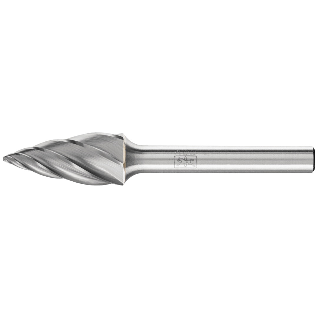PFERD TOOLS Hartmetall Hochleistungsfrässtift ALU Spitzbogen SPG Ø 12x25mm Schaft-Ø 6mm für Alu/NE Metalle
