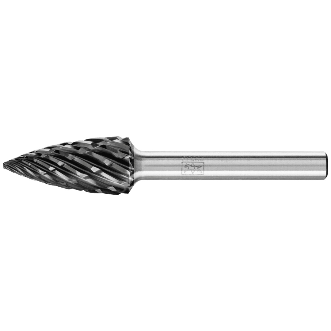 PFERD TOOLS Hartmetall Hochleistungsfrässtift STEEL Spitzbogen SPG Ø 12x25 mm Schaft-Ø 6 mm HICOAT Stahl