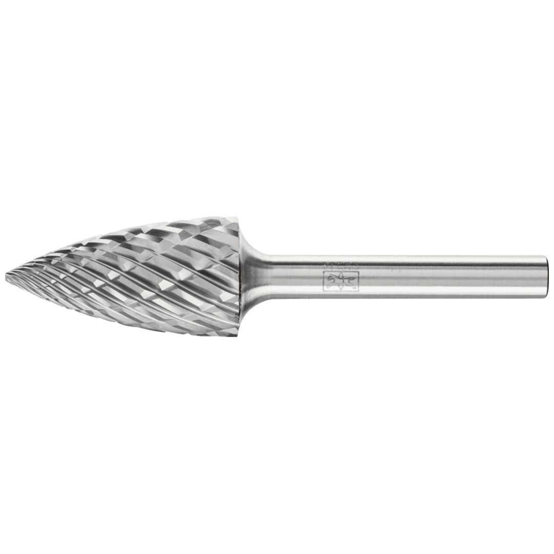 PFERD TOOLS Hartmetall Hochleistungsfrässtift STEEL Spitzbogen SPG Ø 16x30mm Schaft-Ø 6 mm für Stahl