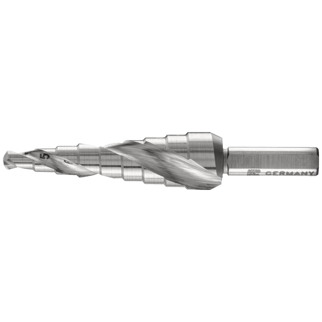 PFERD TOOLS Stufenbohrer HSS 9 Bohrstufen Ø 4-12 mm 3-Flächenschaft-Ø 6 mm