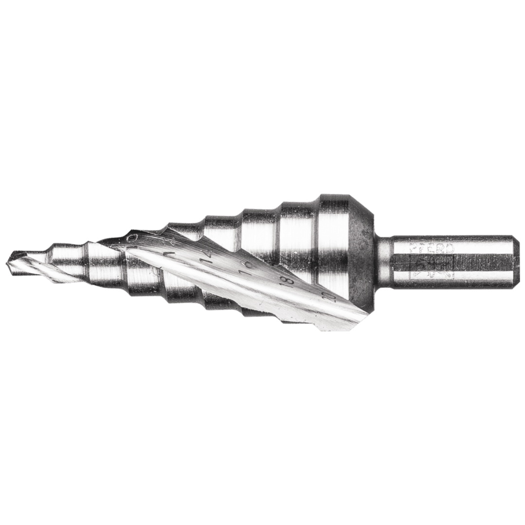 PFERD TOOLS Stufenbohrer HSSE Co5 9 Bohrstufen Ø 4-20 mm 3-Flächenschaft-Ø 8 mm