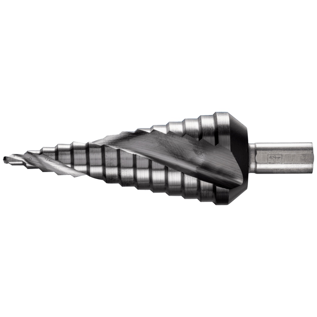 PFERD TOOLS Stufenbohrer HSS 14 Bohrstufen Ø 4-30mm 3-Flächenschaft-Ø 10mm HICOAT beschichtet