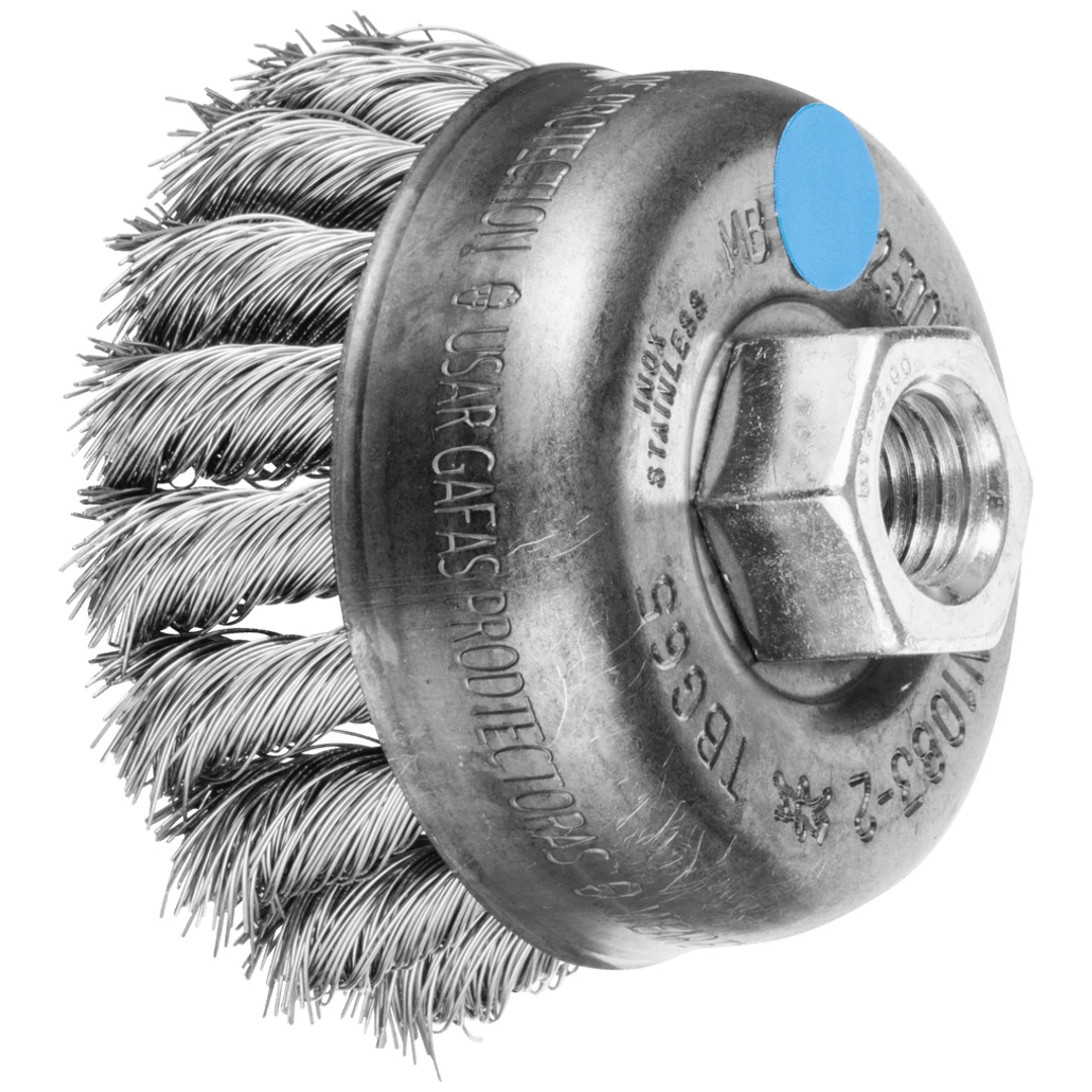 PFERD TOOLS Topfbürste gezopft TBG Ø 65 mm M14 Edelstahl-Draht-Ø 0,35 mm Winkelschleifer