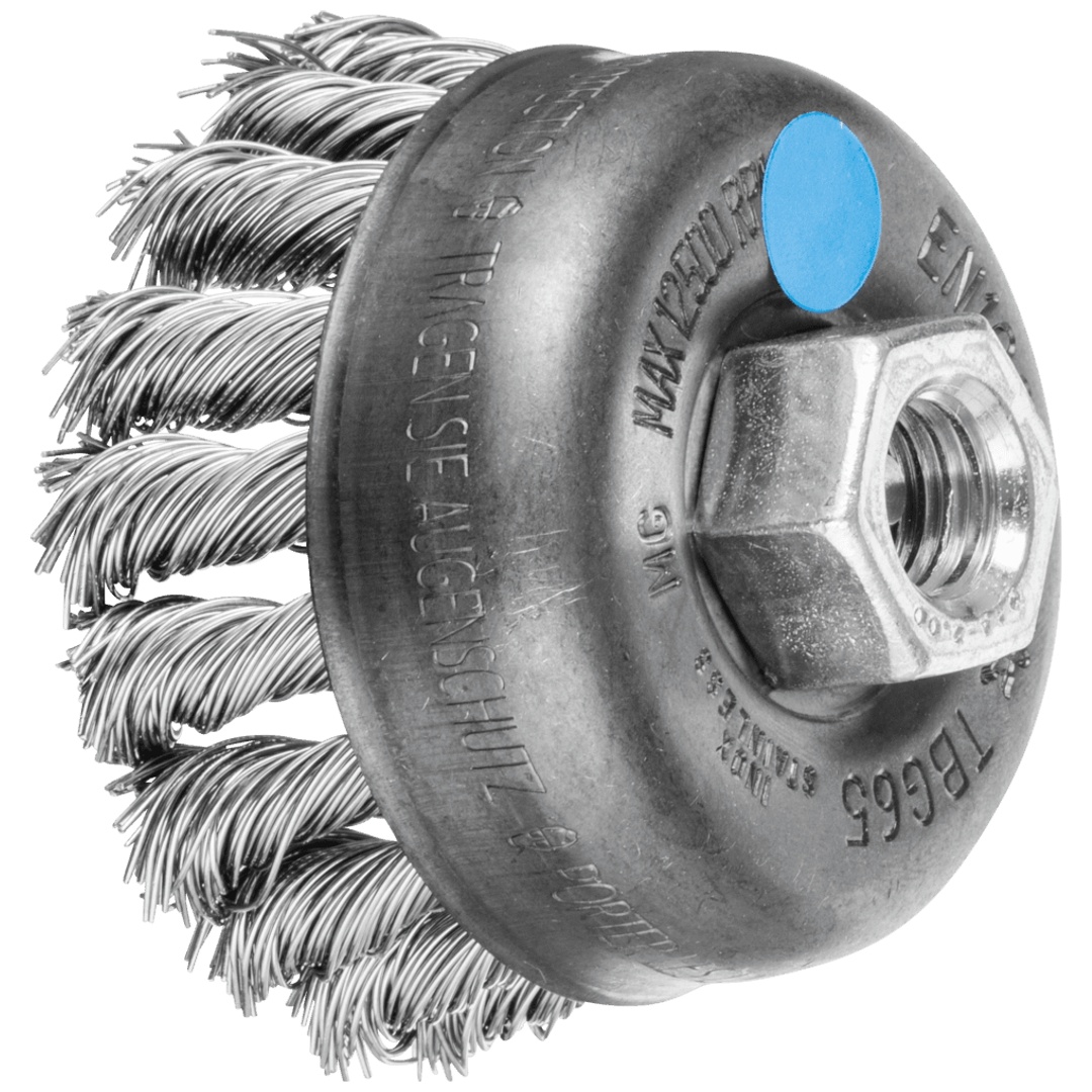 PFERD TOOLS Topfbürste gezopft TBG Ø 65 mm M14 Edelstahl-Draht-Ø 0,50mm Winkelschleifer (1)