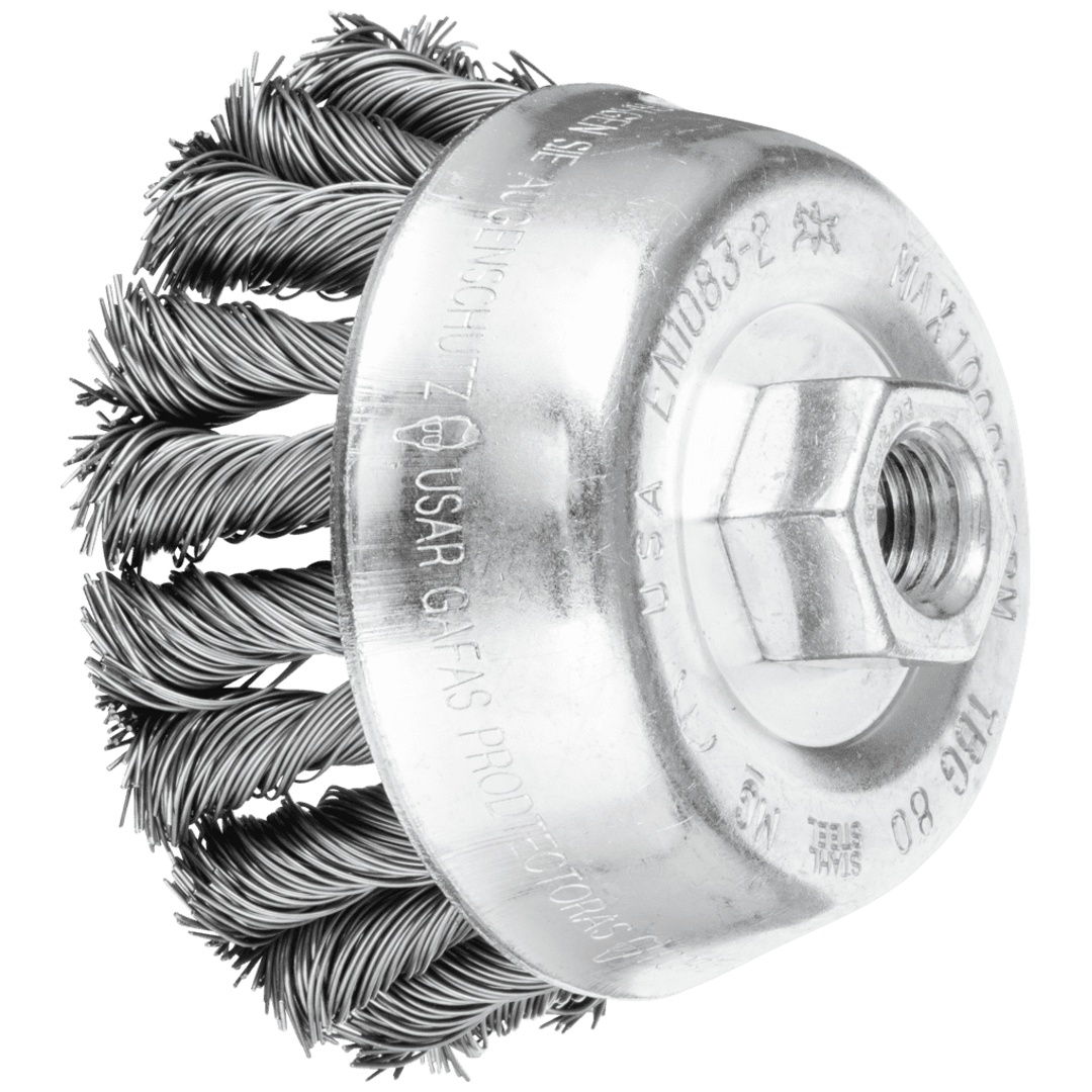 PFERD TOOLS COMBITWIST Topfbürste gezopft TBG Ø 80mm M14 Stahl-Draht-Ø 0,50mm Winkelschleifer (1)
