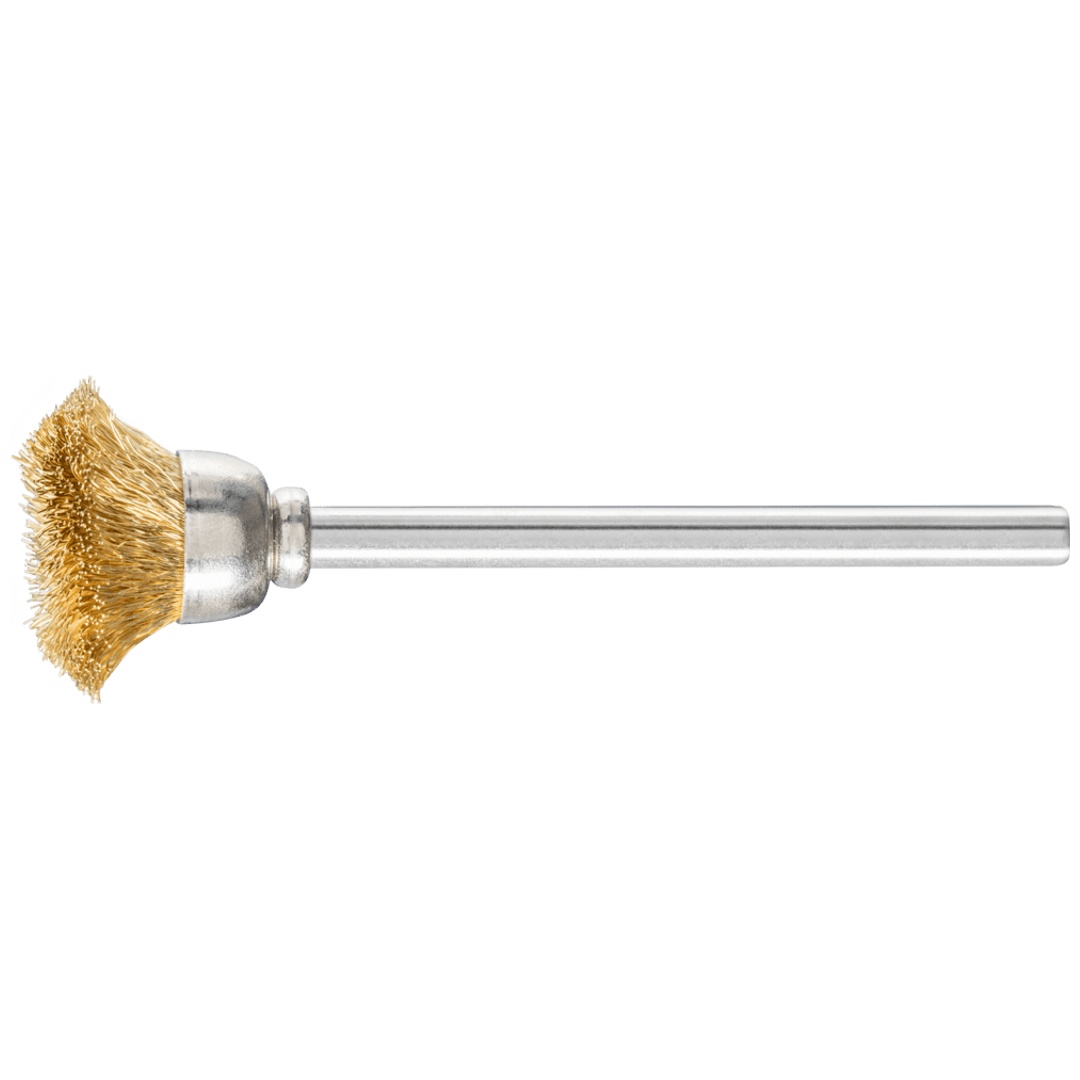 PFERD TOOLS Miniatur- Topfbürste TBU Ø15 mm Schaft-Ø3 mm Messing-Draht-Ø0,10