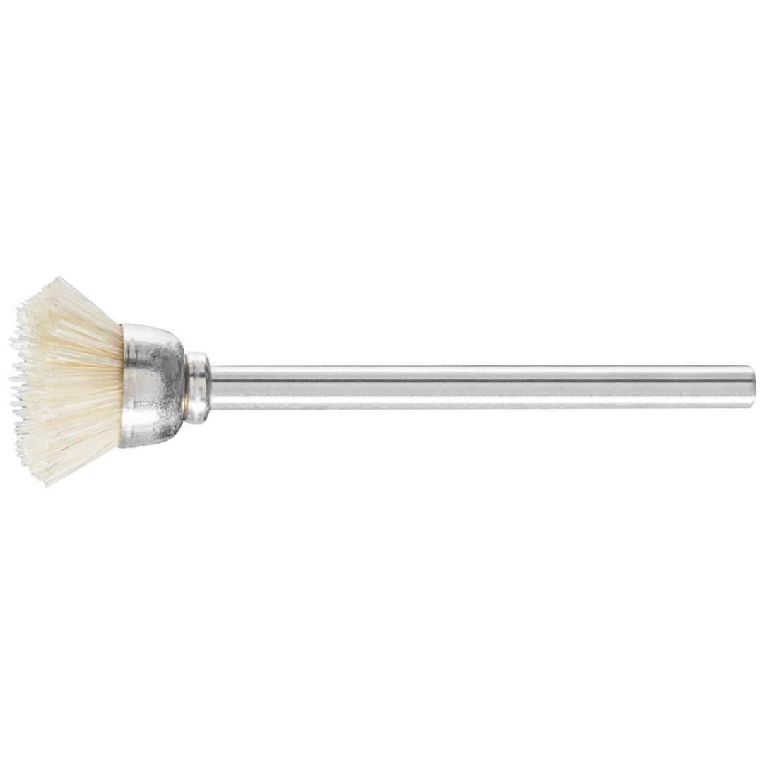 PFERD TOOLS Miniatur- Topfbürste TBU Ø15 mm Schaft-Ø3 mm weiße Schweineborste