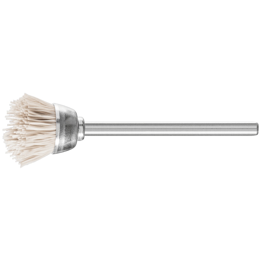 PFERD TOOLS Miniatur- Topfbürste TBU Ø18 mm Schaft-Ø3 mm Aluminium-Oxid-Filament-Ø0,30 Korn 600