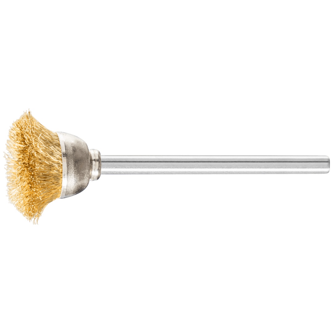 PFERD TOOLS Miniatur- Topfbürste TBU Ø18 mm Schaft-Ø3 mm Messing-Draht-Ø0,10