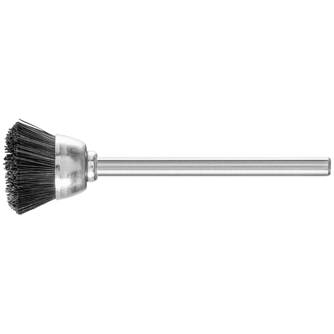 PFERD TOOLS Miniatur- Topfbürste TBU Ø18 mm Schaft-Ø3 mm schwarze Schweineborste