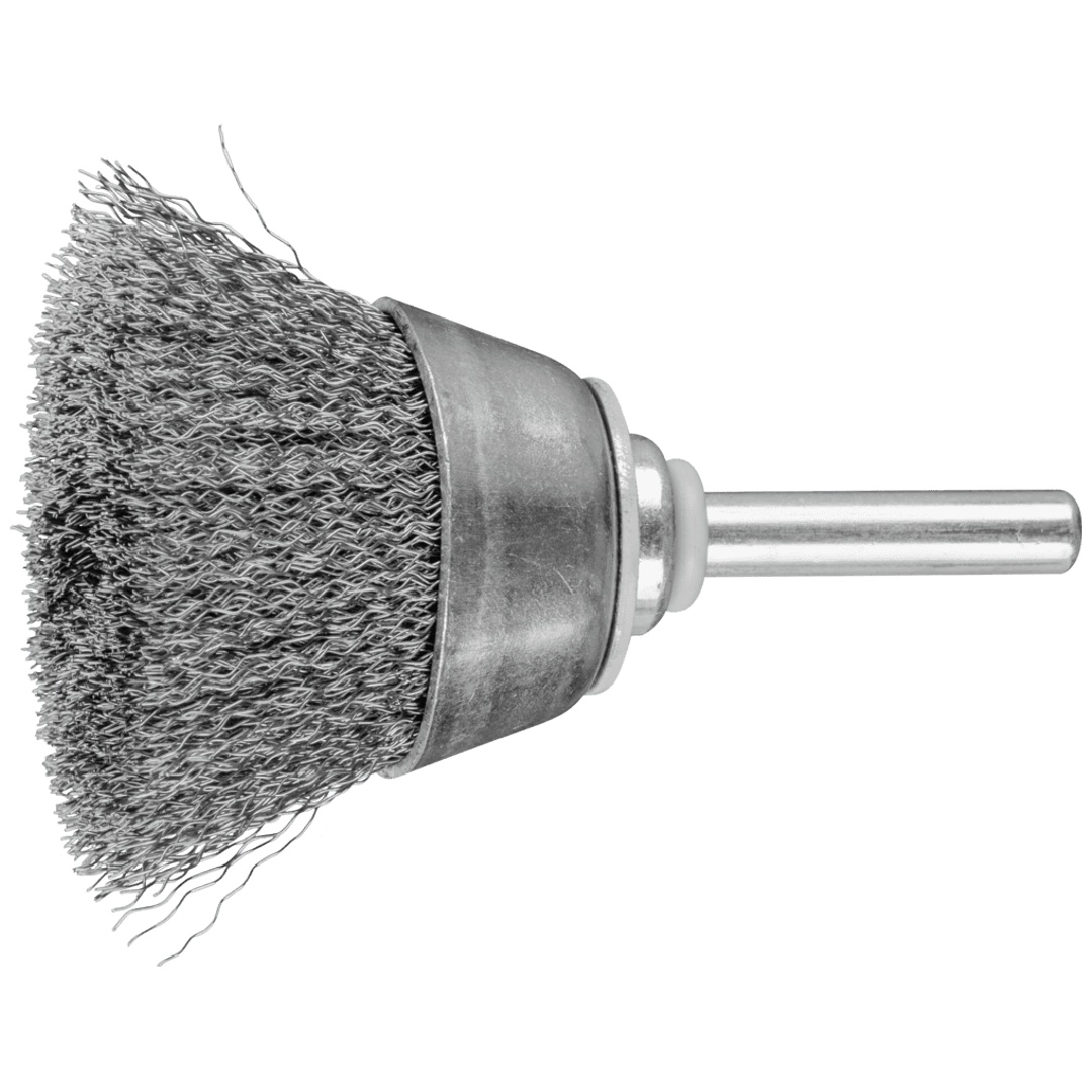 PFERD TOOLS Topfbürste ungezopft TBU Ø40mm Schaft-Ø6 mm Stahl-Draht-Ø0,20