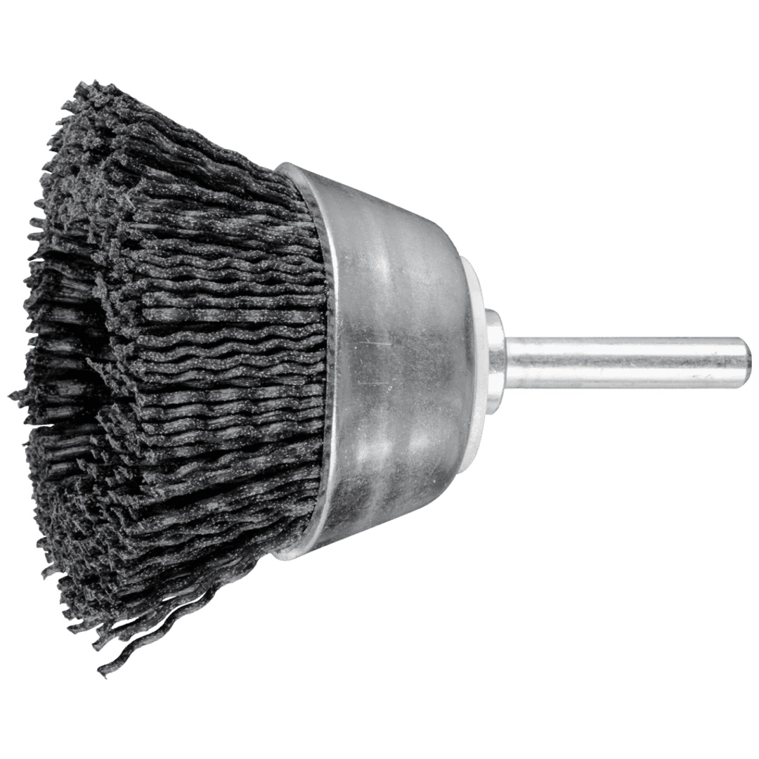 PFERD TOOLS Topfbürste ungezopft TBU Ø 50mm Schaft-Ø 6 mm Keramik-Filament-Ø 1,10mm Korn 120