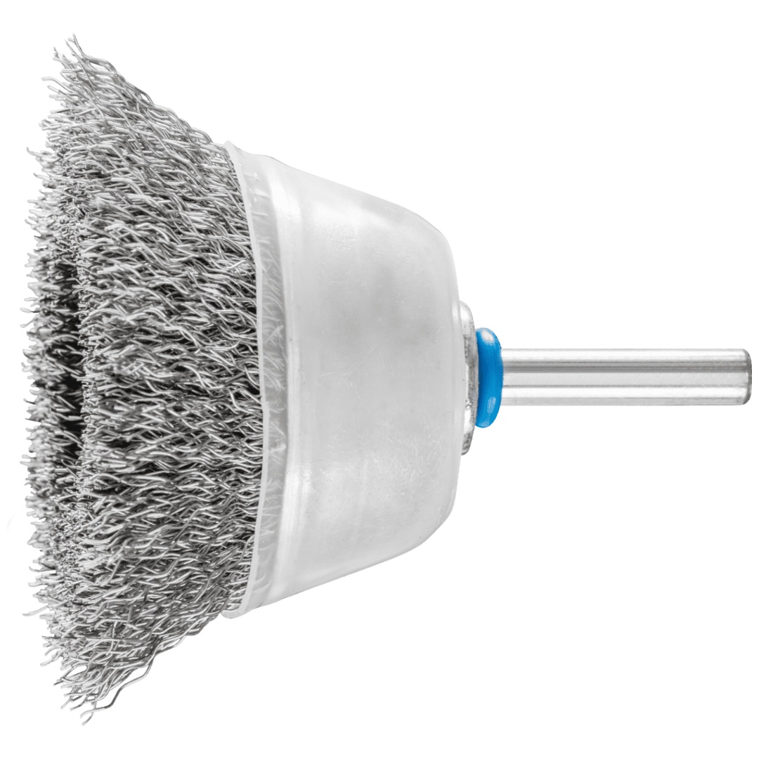 PFERD TOOLS Topfbürste ungezopft TBU Ø60mm Schaft-Ø6 mm Edelstahl-Draht-Ø0,30