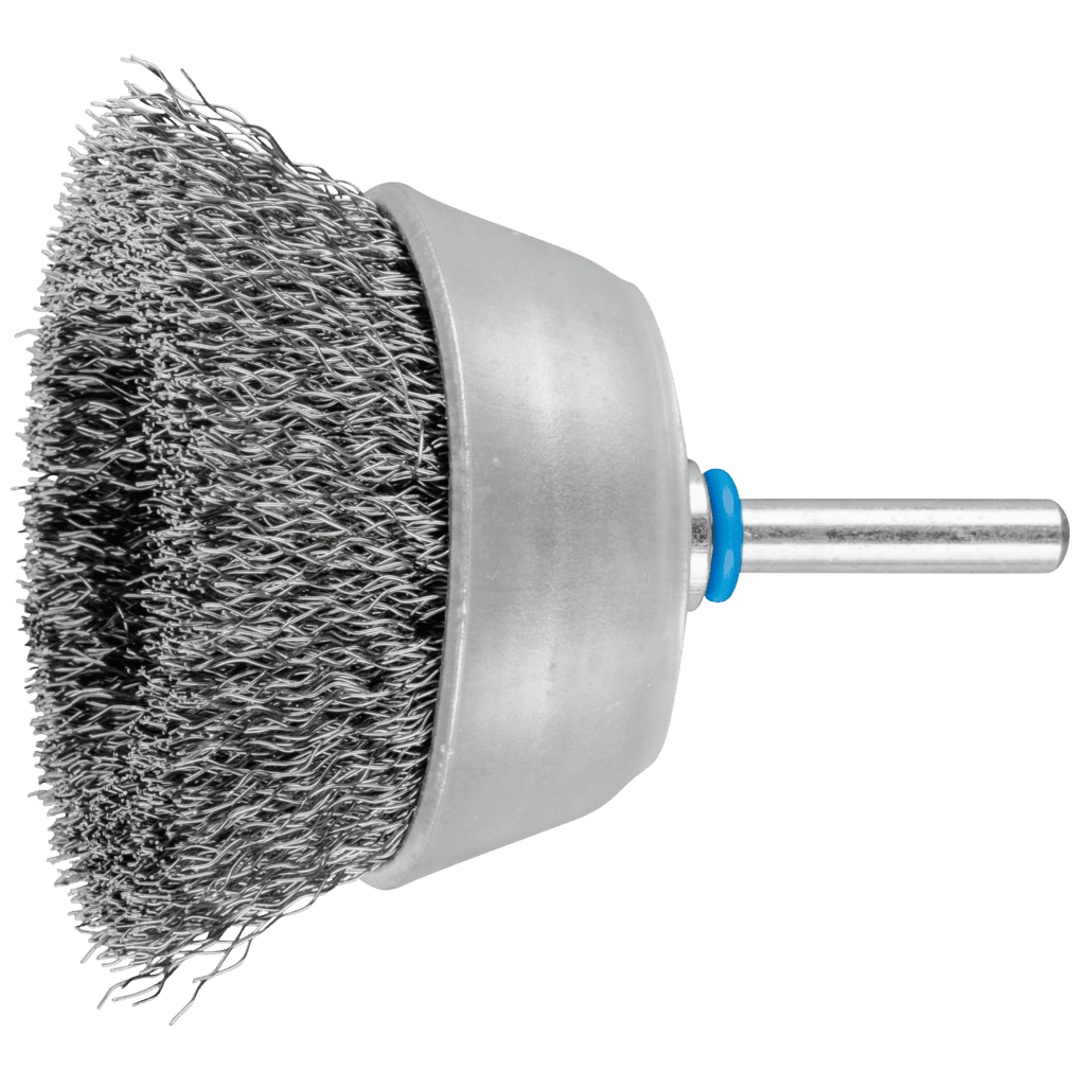 PFERD TOOLS Topfbürste ungezopft TBU Ø70mm Schaft-Ø6 mm Edelstahl-Draht-Ø0,30