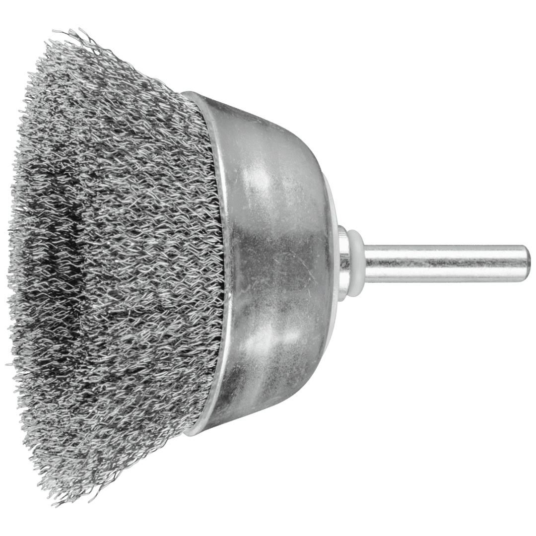 PFERD TOOLS Topfbürste ungezopft TBU Ø70mm Schaft-Ø6 mm Stahl-Draht-Ø0,20