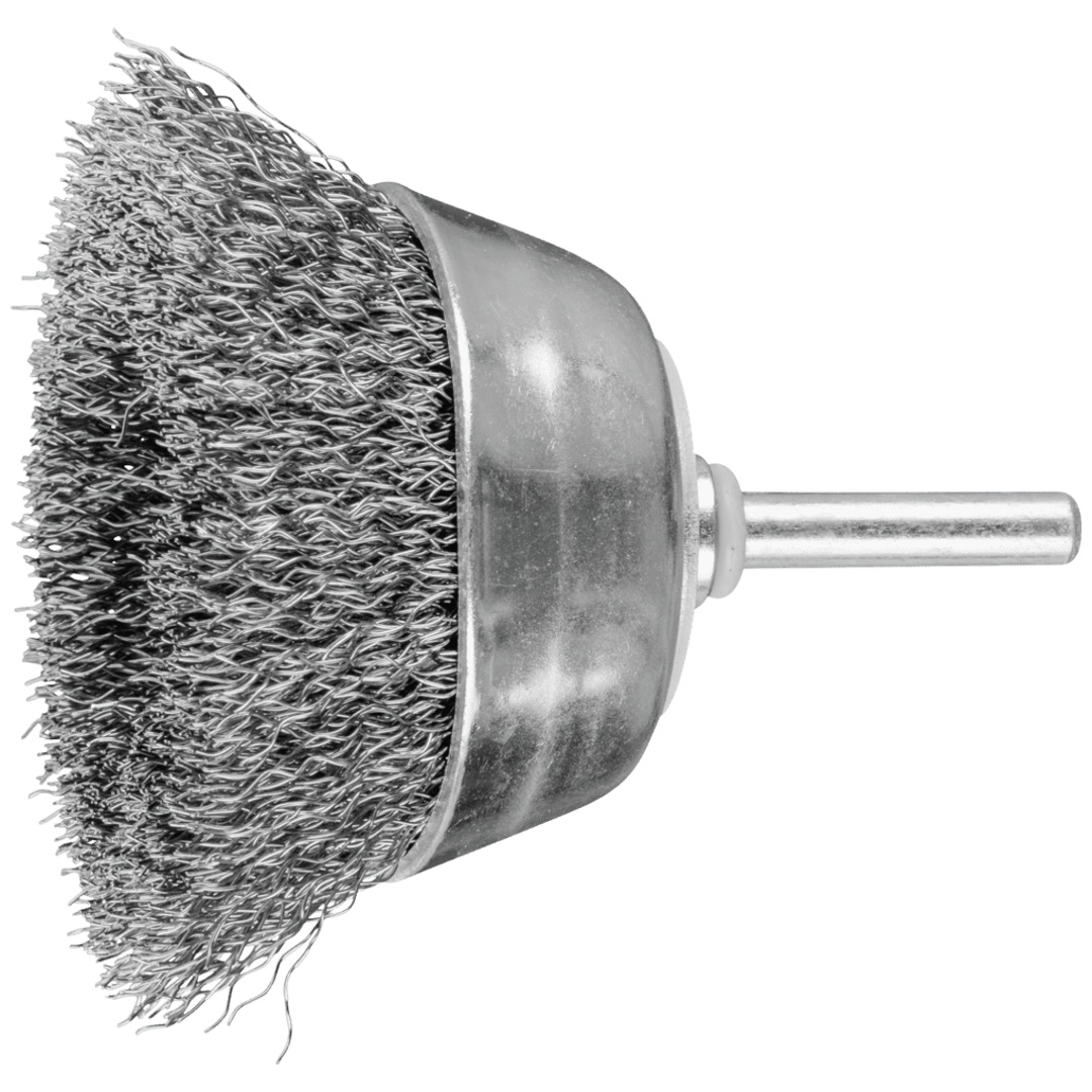 PFERD TOOLS Topfbürste ungezopft TBU Ø70mm Schaft-Ø6 mm Stahl-Draht-Ø0,30