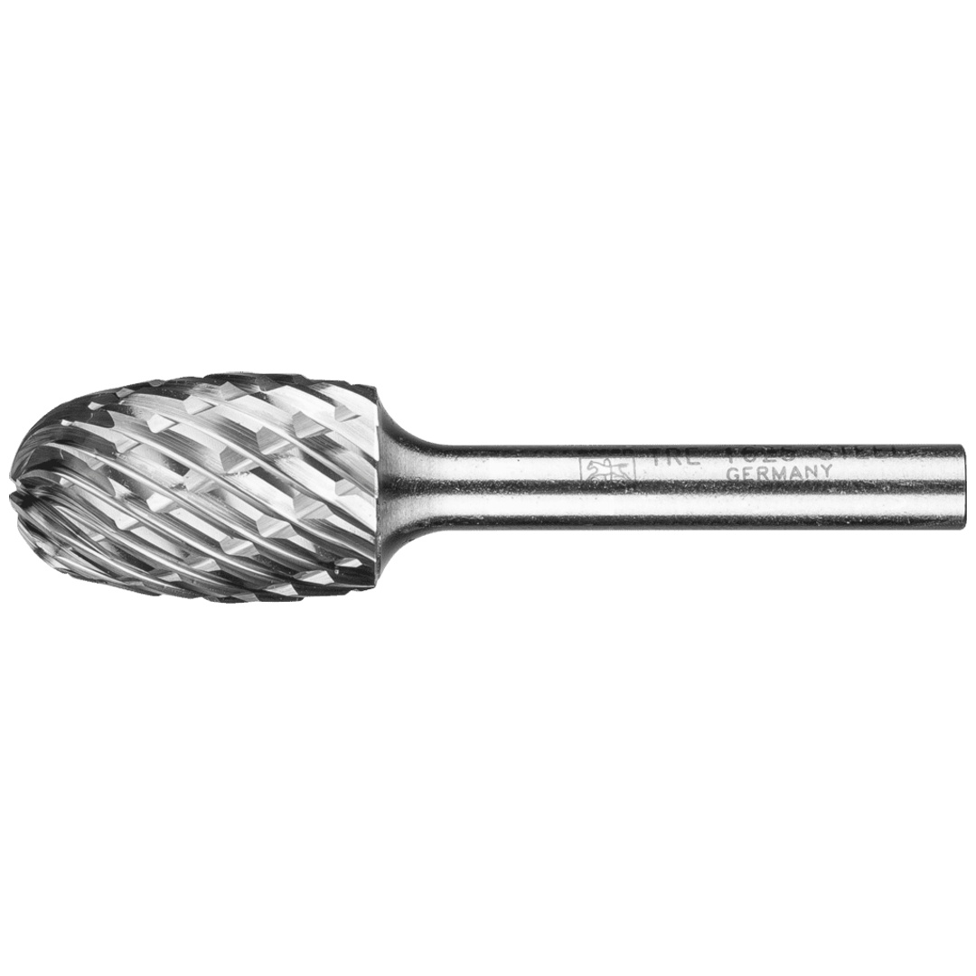 PFERD TOOLS Hartmetall Hochleistungsfrässtift STEEL Tropfen TRE Ø 16x25 mm Schaft-Ø 6 mm für Stahl