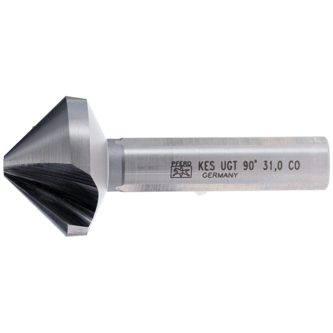 PFERD TOOLS HSSE Co5 Kegel-und Entgratsenker 90° Ø 31 mm Schaft-Ø 12 mm DIN 335 C mit Ungleichteilung