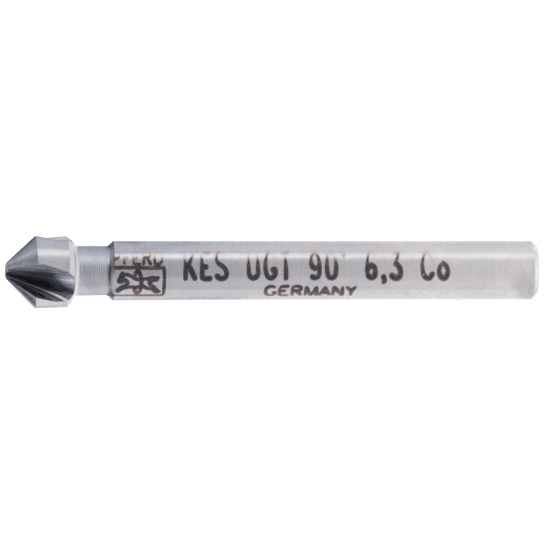 PFERD TOOLS HSSE Co5 Kegel-und Entgratsenker 90° Ø 6,3 mm Schaft-Ø 5 mm DIN 335 C mit Ungleichteilung