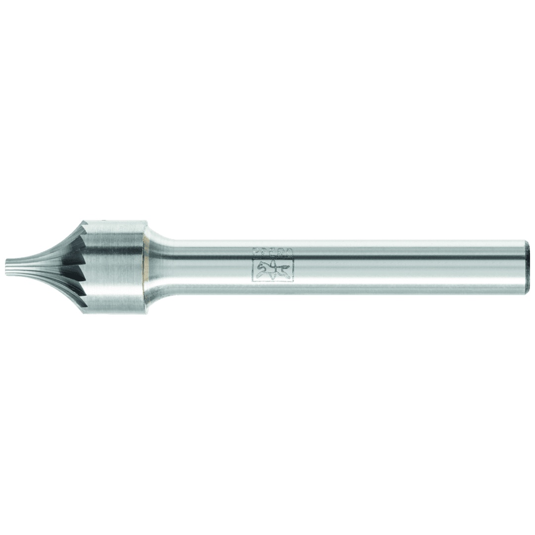 PFERD TOOLS Hartmetall Verrundungsfrässtift V Ø 10x15 mm Schaft-Ø 6 mm Z3 universal mittel