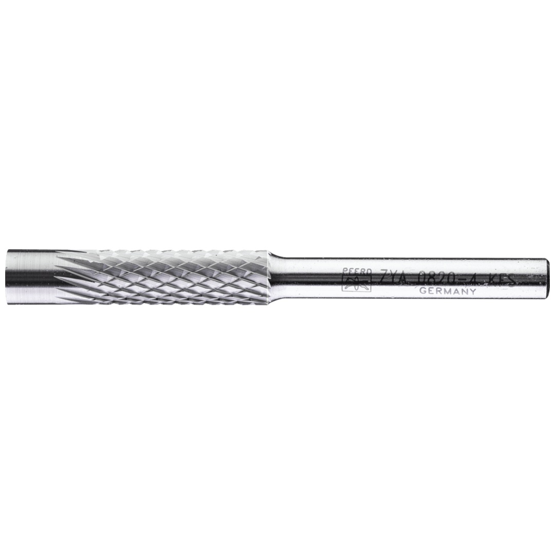PFERD TOOLS Hartmetall Kopierfrässtift 7 mm Zylinder ZYA Ø08x30mm Schaft-Ø 6 mm Z4 universal mittel fein