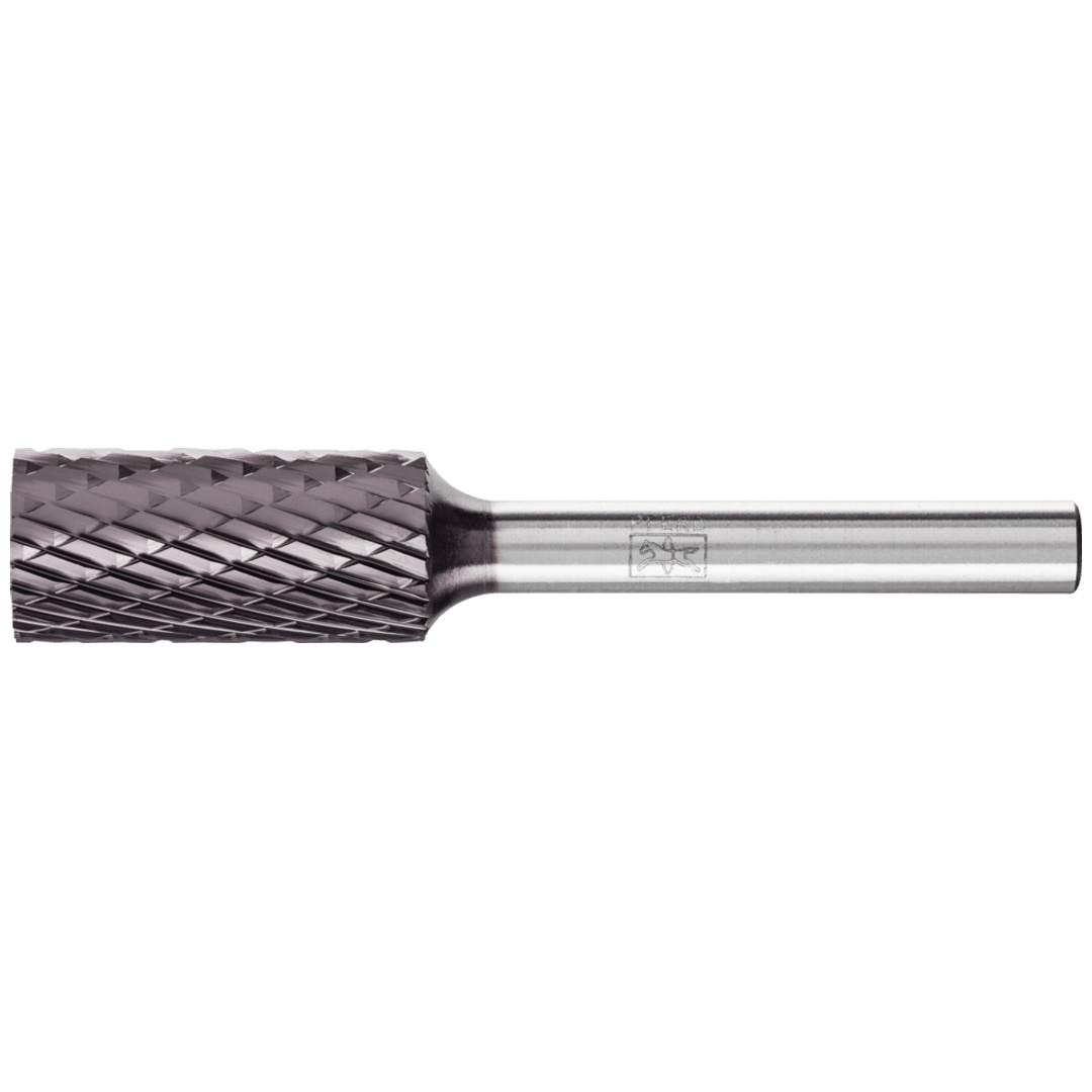 PFERD TOOLS Hartmetall Frässtift Zylinder ZYA Ø 12x25mm Schaft-Ø 6mm Z3P universal mittel kreuzverzahnt HICOAT