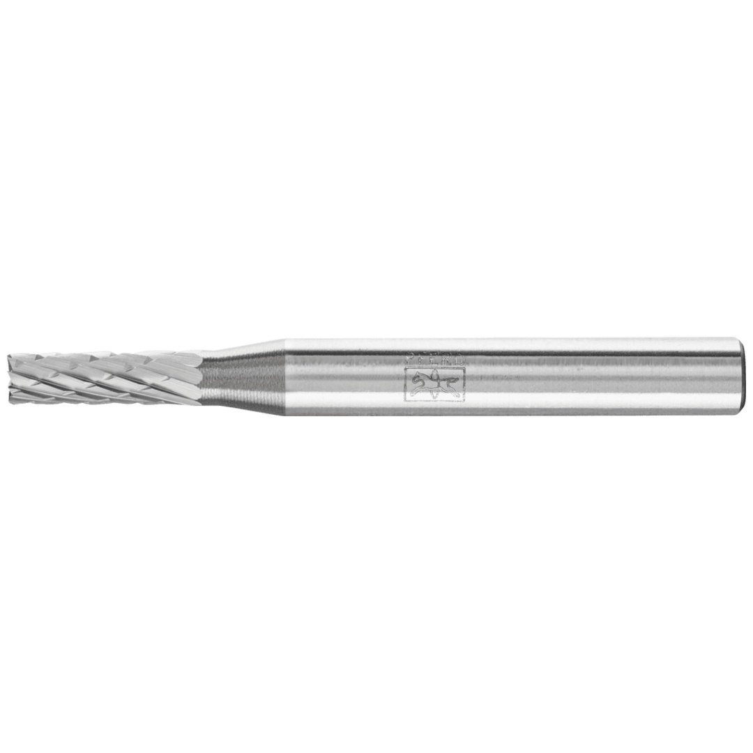 PFERD TOOLS Hartmetall Frässtift Zylinder ZYAS stirnverzahnt Ø 04x13mm Schaft-Ø 6mm Z4 universal mittel fein