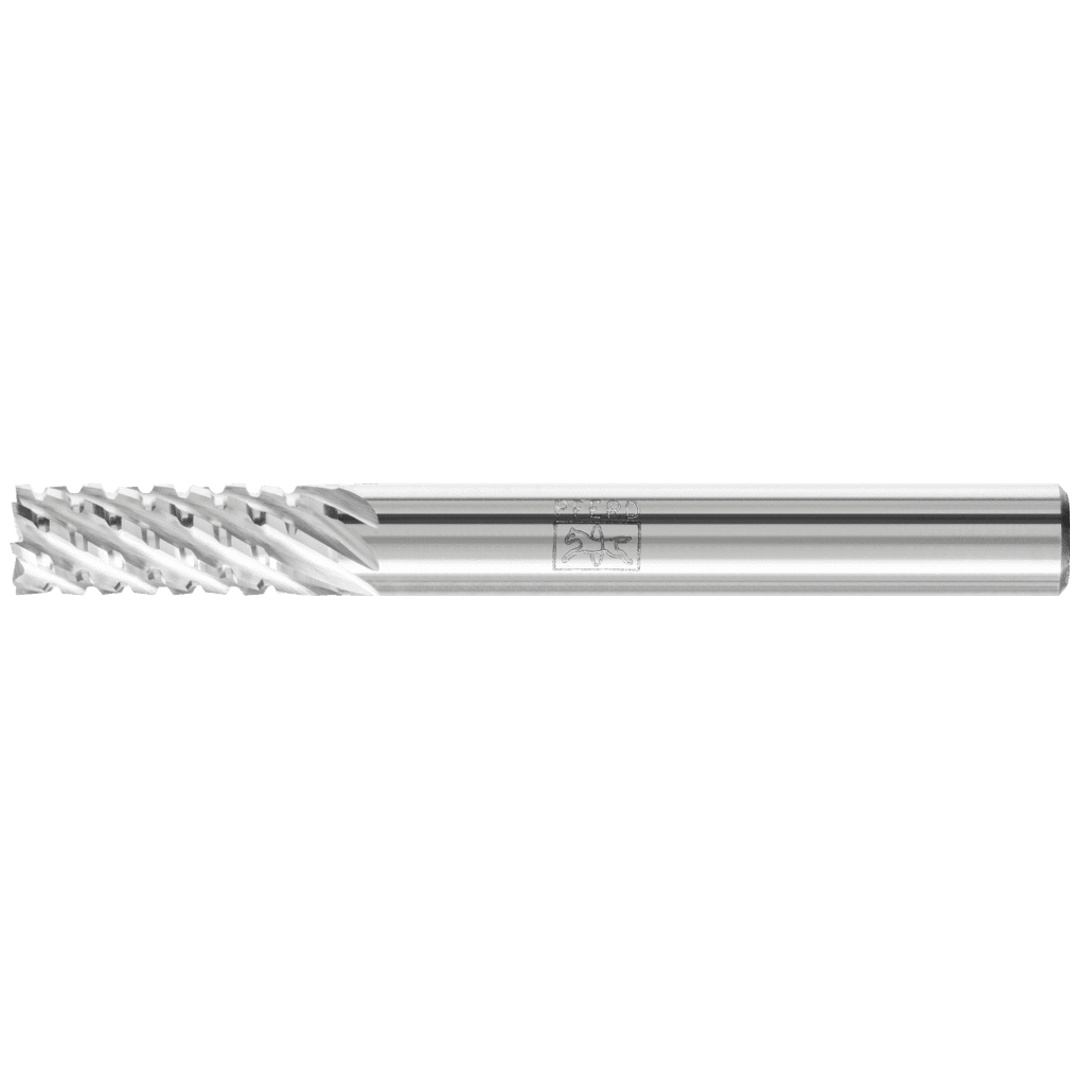 PFERD TOOLS Hartmetall Frässtift Zylinder ZYAS stirnverzahnt 06x16mm Schaft-Ø 6mm TITANIUM für Titan