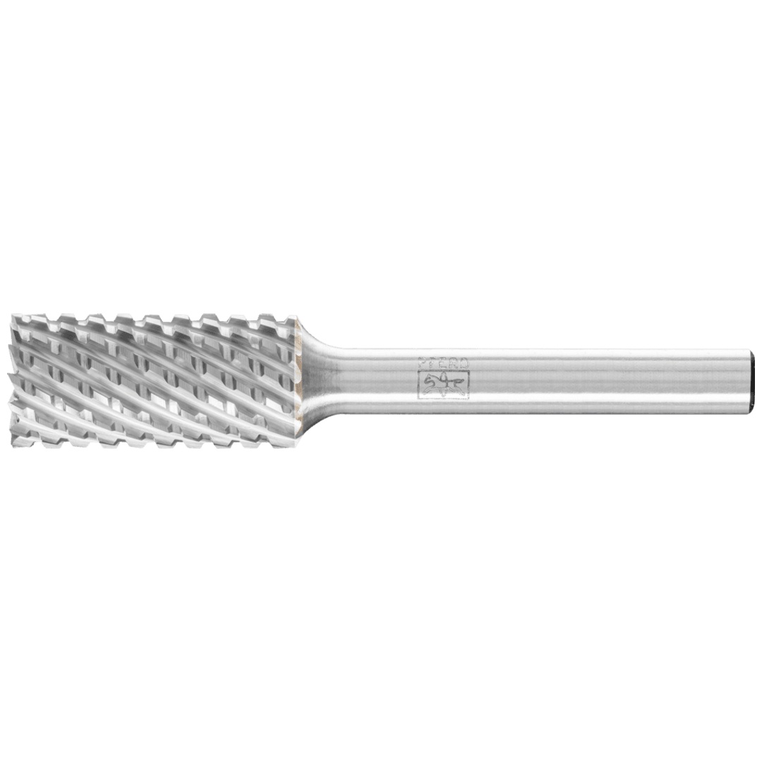 PFERD TOOLS Hartmetall Frässtift Zylinder ZYAS stirnverzahnt 12x25mm Schaft-Ø 6mm TITANIUM für Titan