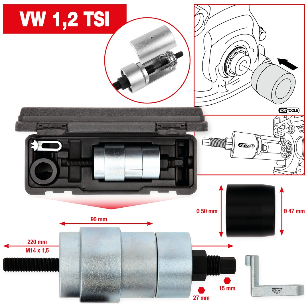 KS Tools Kettenrad-Montage-Werkzeug-Satz für VAG, 7-tlg