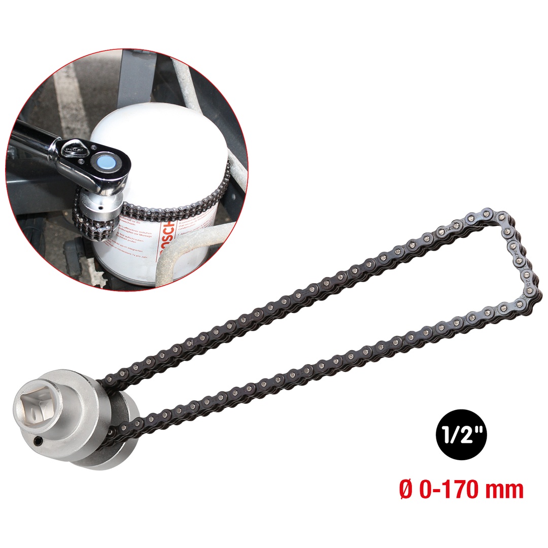 KS Tools Ölfilter- und Lufttrocknerpatronen-Kettenschlüssel, Ø 170 mm