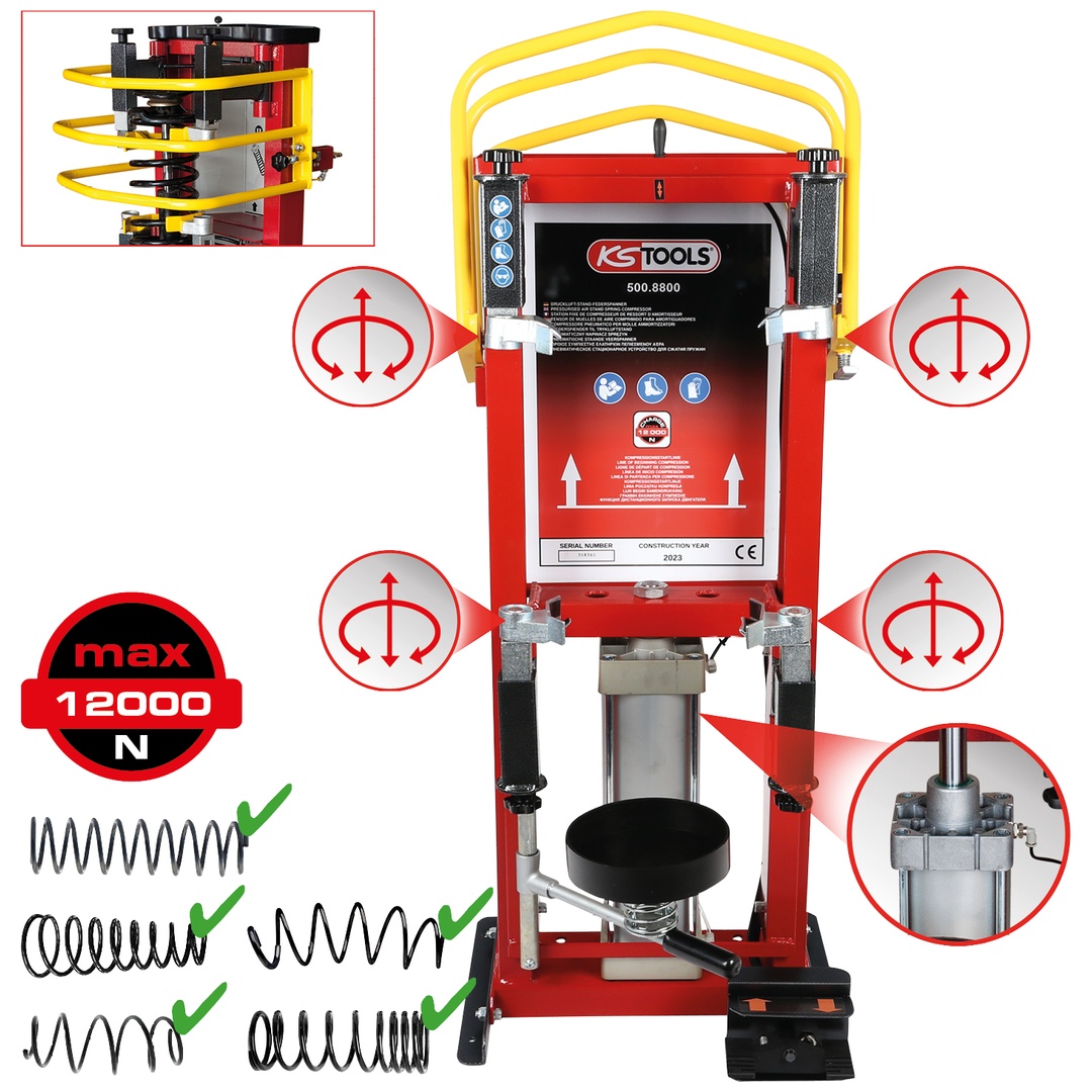 KS Tools Druckluft-Stand-Federspanner, max. 10 bar