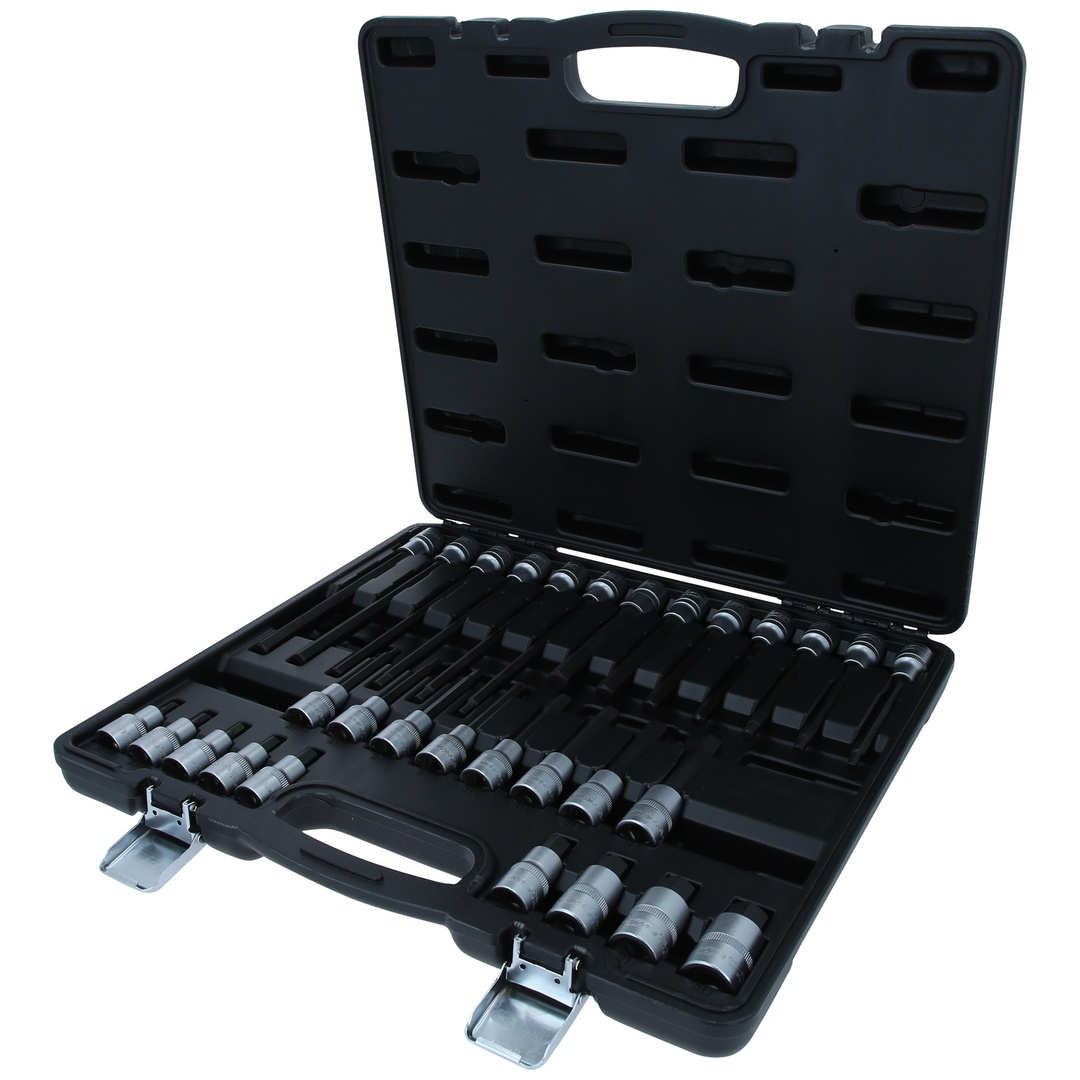 KS Tools 1/2 Bit-Stecknuss-Satz für Innensechskant-Schrauben, 30-tlg