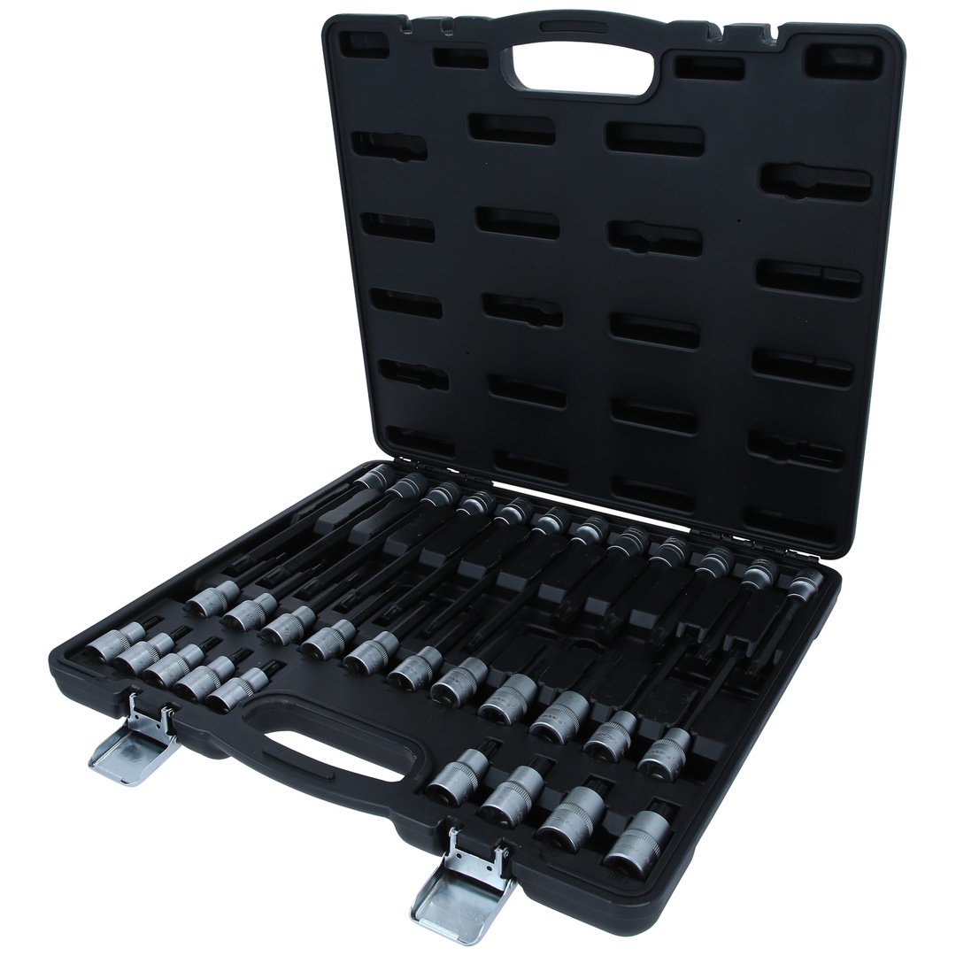 KS Tools 1/2 RIBE Bit-Stecknuss-Satz, 32-tlg, kurz, lang und extra lang