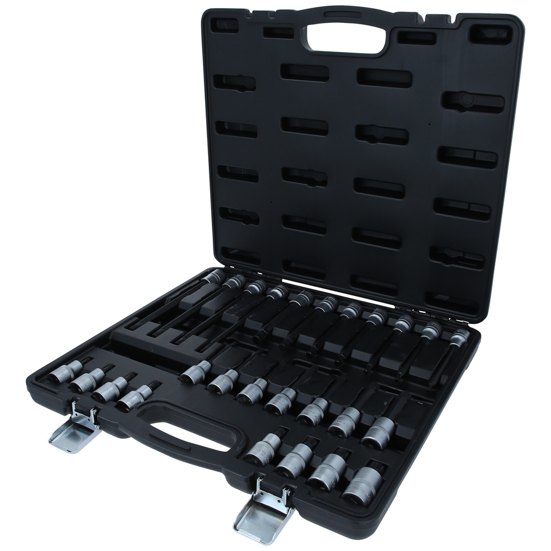 KS Tools 1/2 Bit-Stecknuss-Satz für Vielzahn (XZN)-Schrauben, 26-tlg